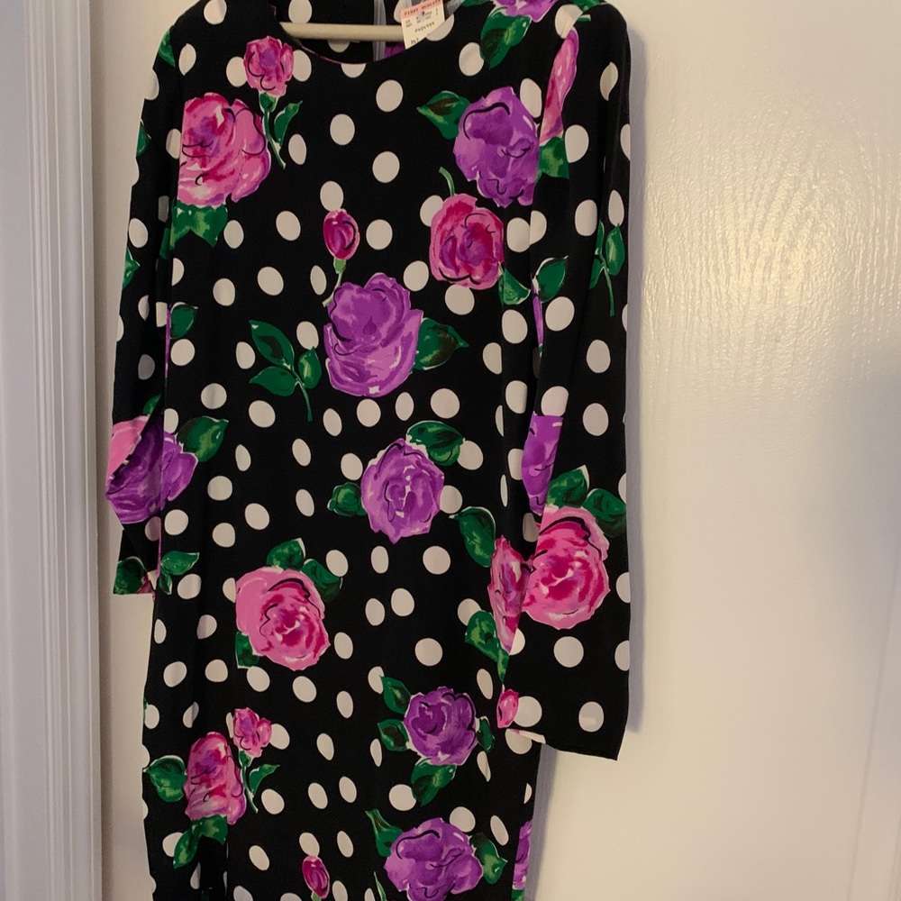 Vintage Pat Argent floral 100% silk